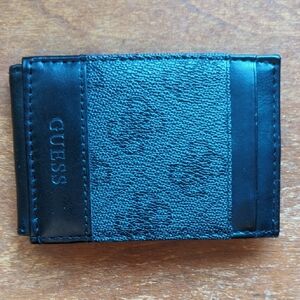 GUESS Black Leather Slim Wallet